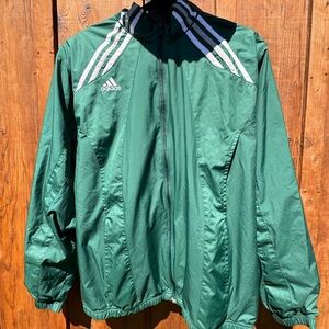Women’s XL adidas dark green athletic jacket.